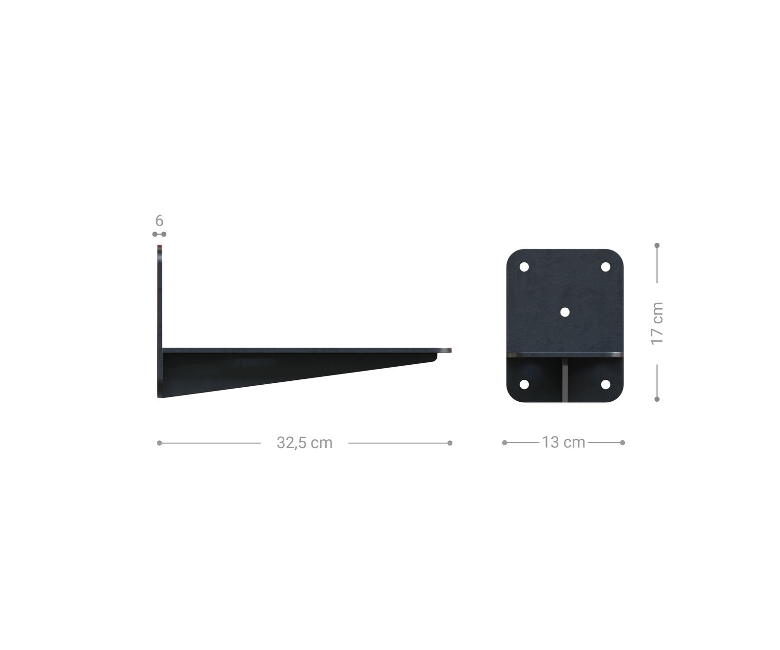 Wandbefestigung Wandkonsole Lowboards 2er Set Schwebend TV-Tisch 4
