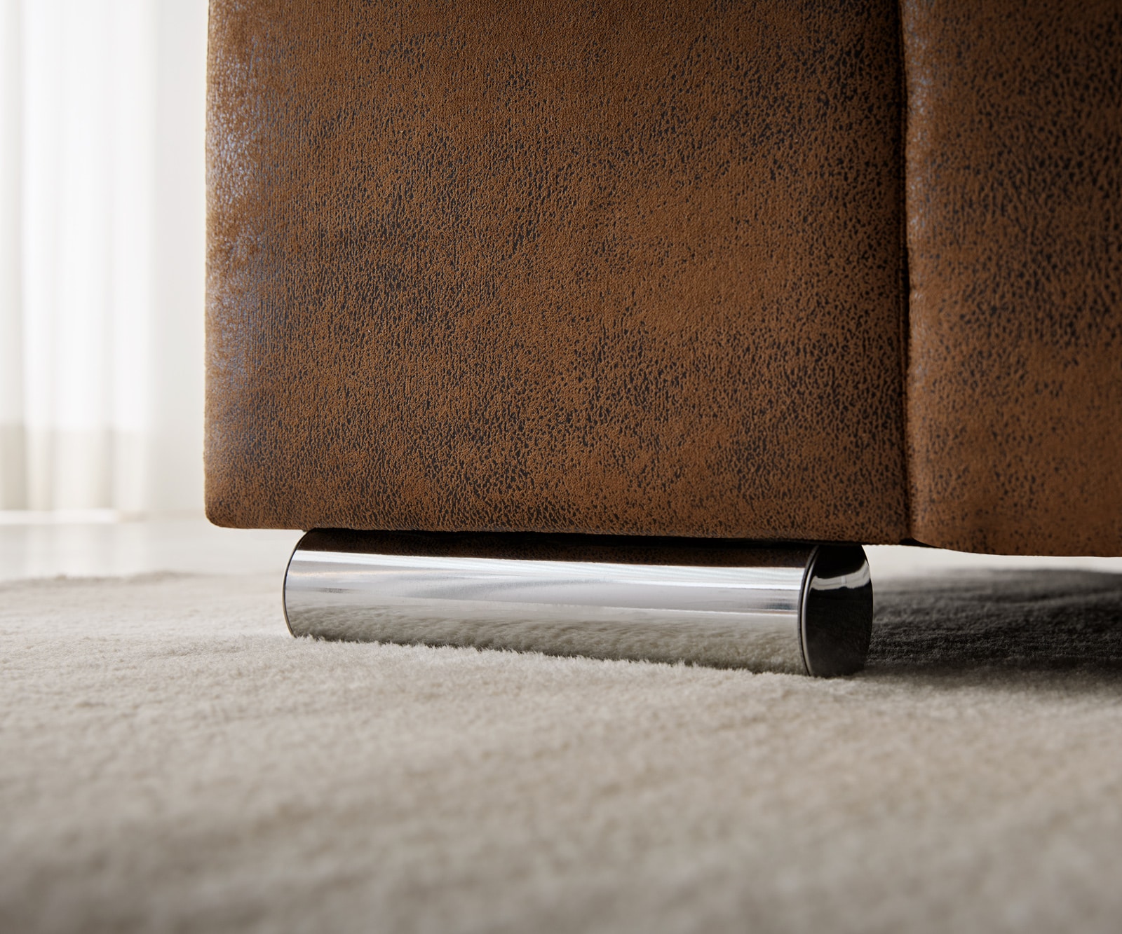 Big-Sofa Marbeya 285x115 cm Braun Antik Optik mit 10 Kissen 8