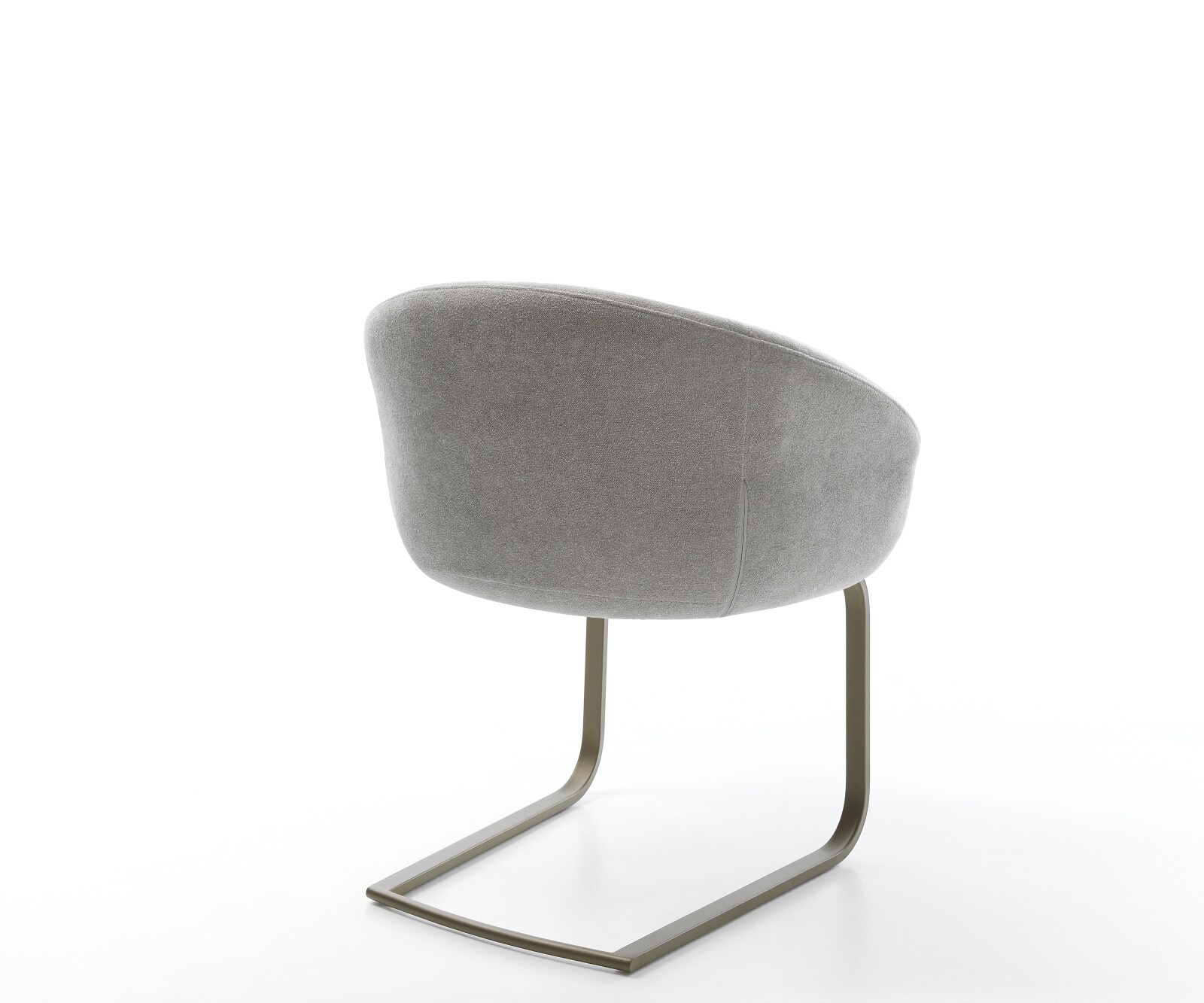 Freischwinger Vinka-Flex mit Armlehnen Strukturstoff Soft Grau Freischwinger flach Effektfinish Titan Taschenfederkern 4