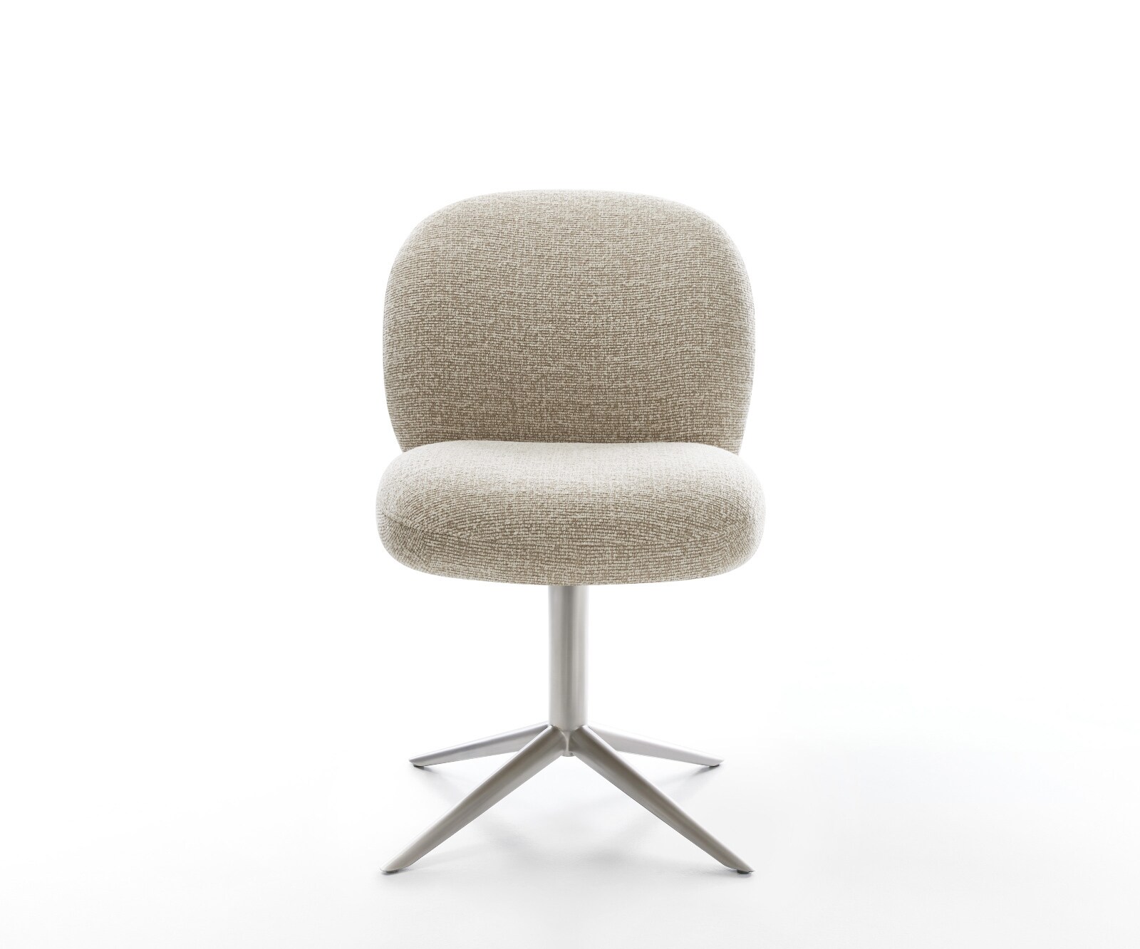 Drehstuhl Nube-Flex Webstoff Soft Beige Fußkreuz Edelstahl 360° drehbar Wippfunktion Taschenfederkern 1