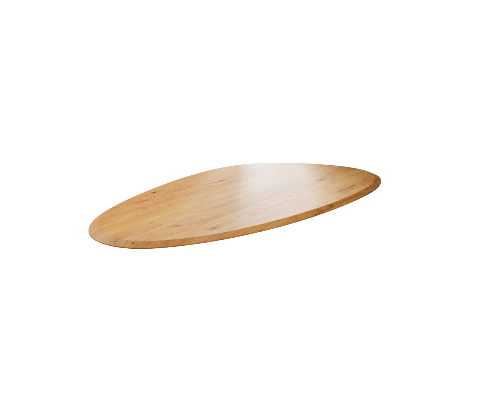 Plateau-de-table-à-manger Edge Oval 220x120x2,5 cm Chêne Naturel Flow Edge