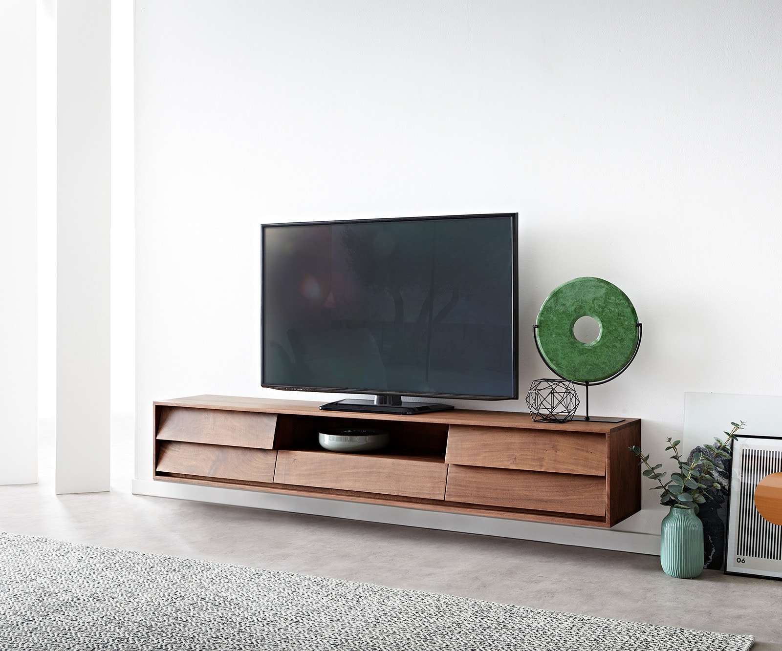 Lowboard Eloi Akazie Massivholz 3D-Optik 4 Lowboard Eloi Akazie Massivholz 3D-Optik 4