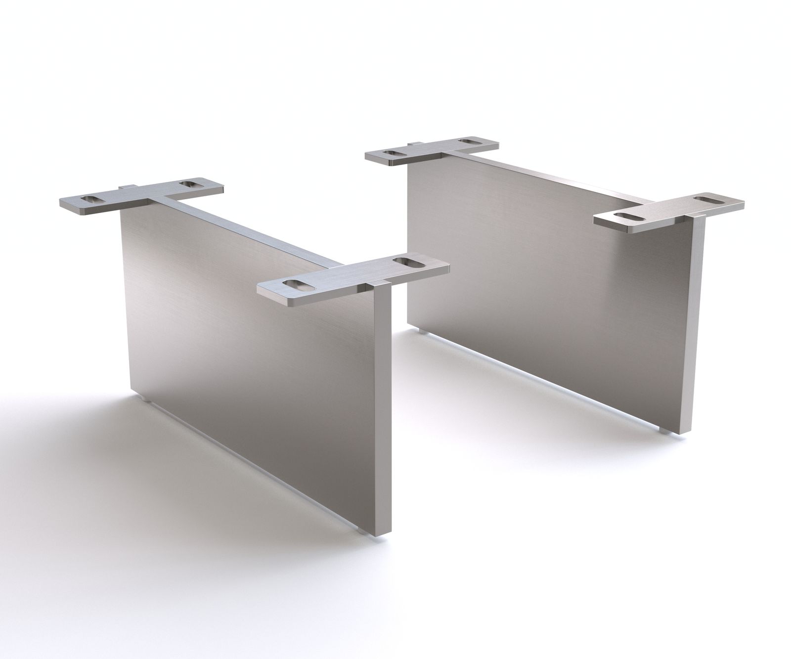 Pied-aspect-flottant 15 cm inox brossé pour meubles à caisson de profondeur 35 cm (set de 2) 1