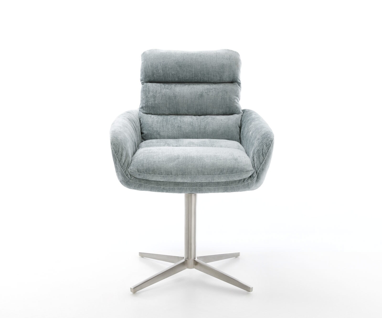 Drehstuhl Abelia-Flex mit Armlehnen Chenille Pastellblau Fußkreuz Edelstahl 360° drehbar 1 Drehstuhl Abelia-Flex mit Armlehnen Chenille Pastellblau Fußkreuz Edelstahl 360° drehbar 1