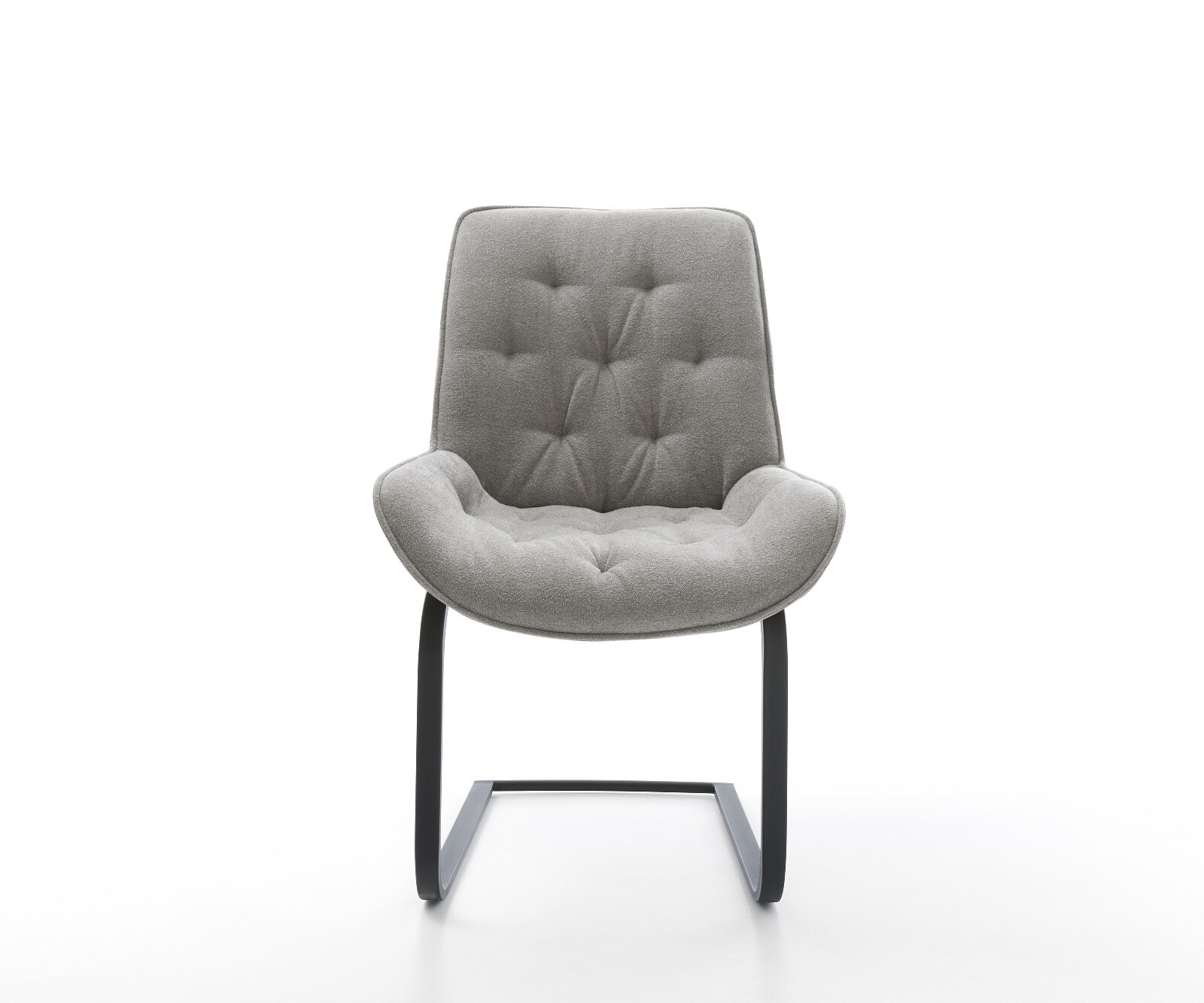 Freischwinger Taimi-Flex Strukturstoff Soft Grau Freischwinger flach Schwarz 1