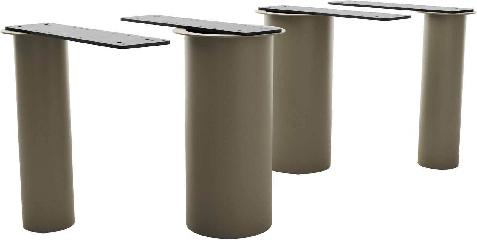 Tischgestell Pilier Metall Effektfinish Titan für Tischplatten ab 200 cm