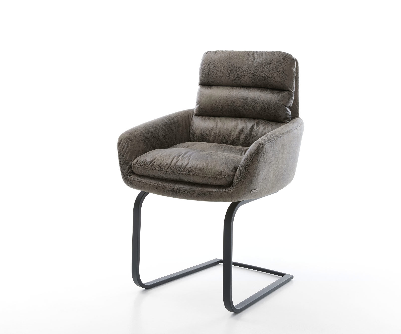 Freischwinger Abelia-Flex mit Armlehnen Mikrofaser Grau Antik Freischwinger flach Schwarz Freischwinger Abelia-Flex mit Armlehnen Mikrofaser Grau Antik Freischwinger flach Schwarz