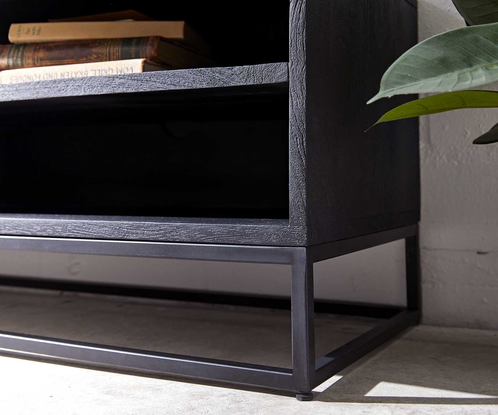 Lowboard Famke 200 cm Mango Teak 2 Türen 2 Fächer 8