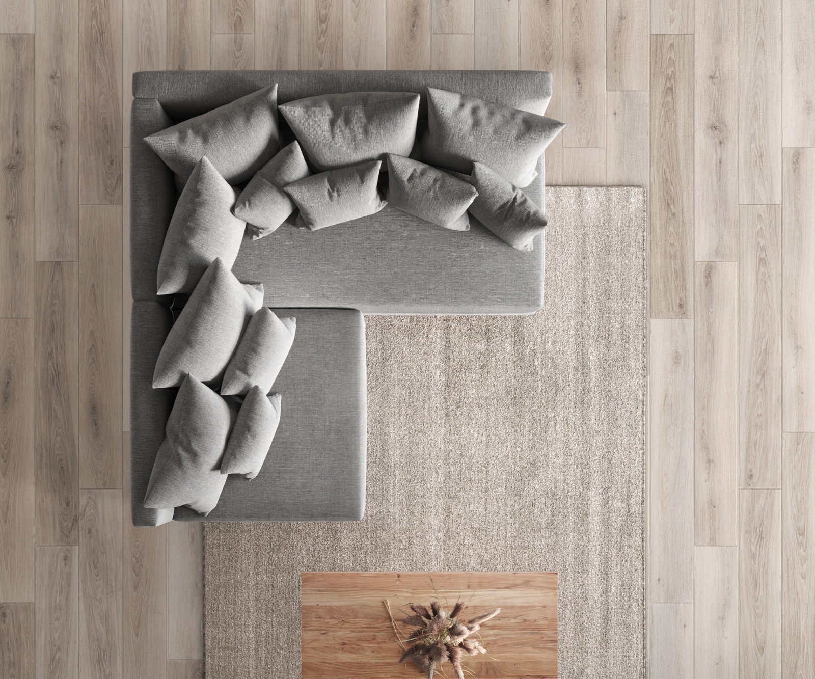 Ecksofa Clovis Grau Flachgewebe Ottomane Rechts Modulsofa 4 Ecksofa Clovis Grau Flachgewebe Ottomane Rechts Modulsofa 4