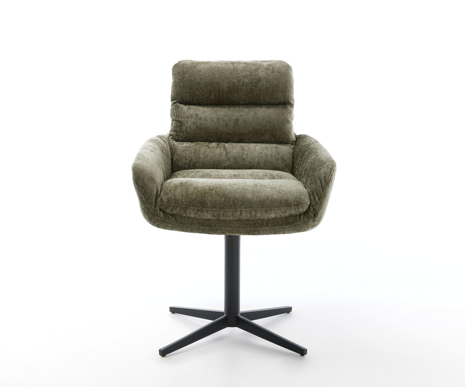 Drehstuhl Abelia-Flex mit Armlehnen Chenille Olive Fußkreuz Schwarz 360° drehbar 1 Drehstuhl Abelia-Flex mit Armlehnen Chenille Olive Fußkreuz Schwarz 360° drehbar 1
