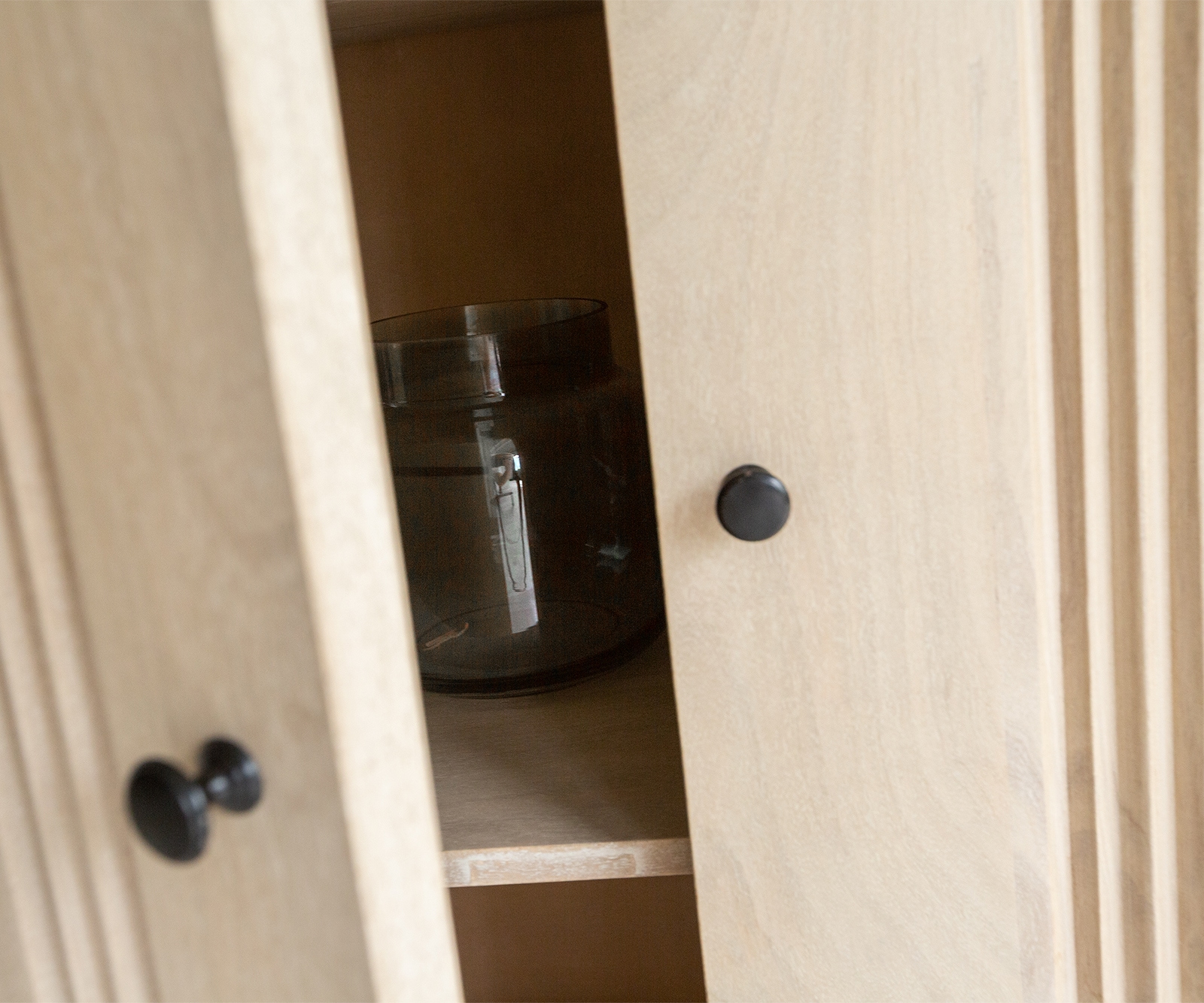 Highboard Nestos 90x140 cm Mango White Wash Metall Schwarz 2 Türen 5 Highboard Nestos 90x140 cm Mango White Wash Metall Schwarz 2 Türen 5