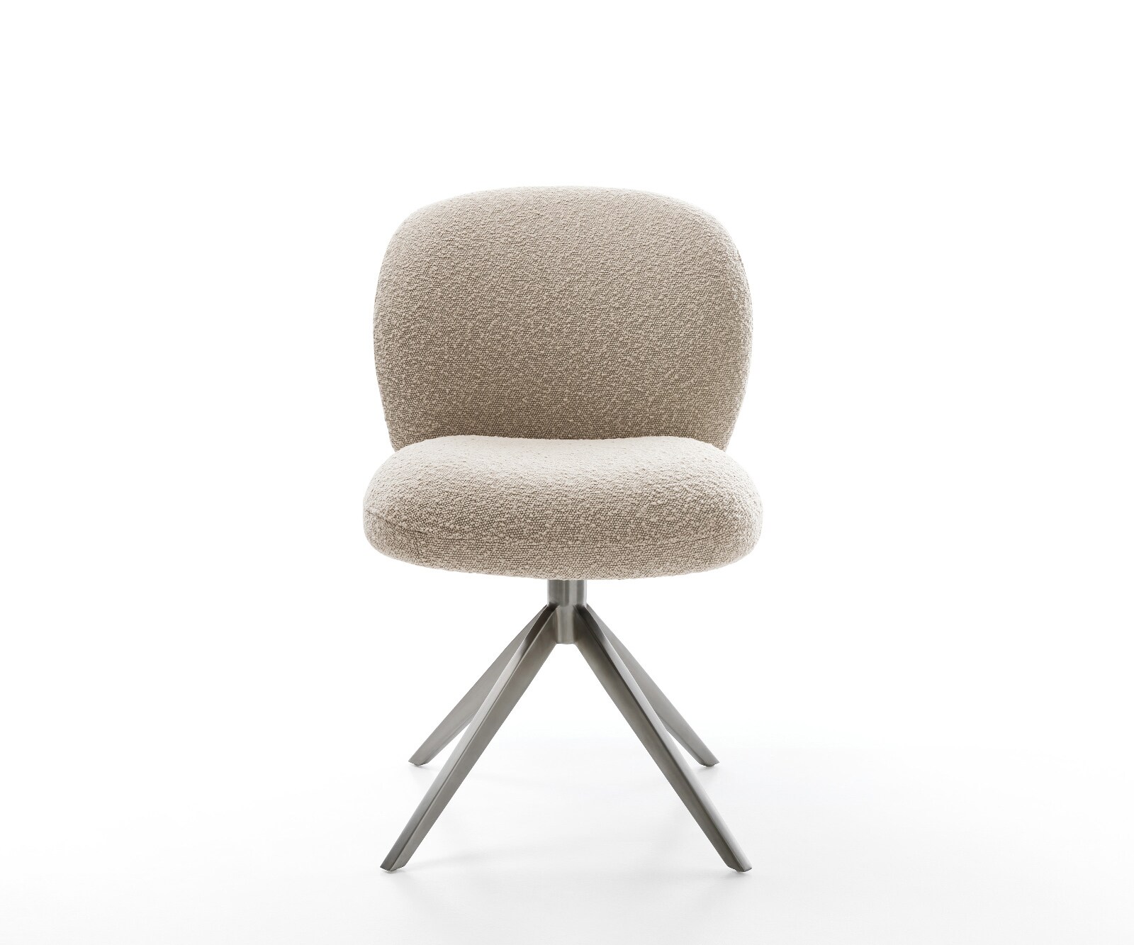 Chaise-pivotante Nube-Flex bouclé boue pied croisé large grafiete pivotement sur 360° fonction bascule ressorts ensachés 1