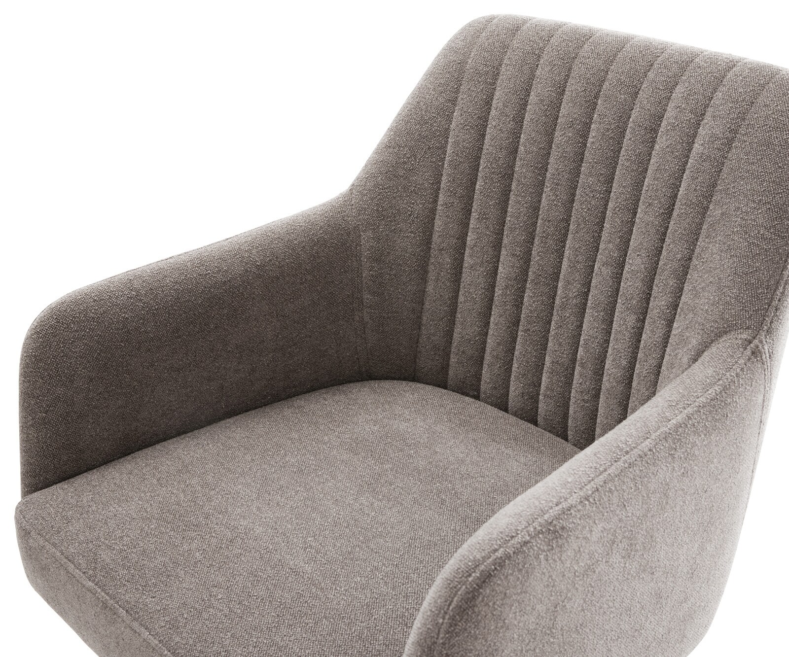 Freischwinger Greg-Flex Strukturstoff Soft Taupe Freischwinger flach Edelstahl Taschenfederkern 4