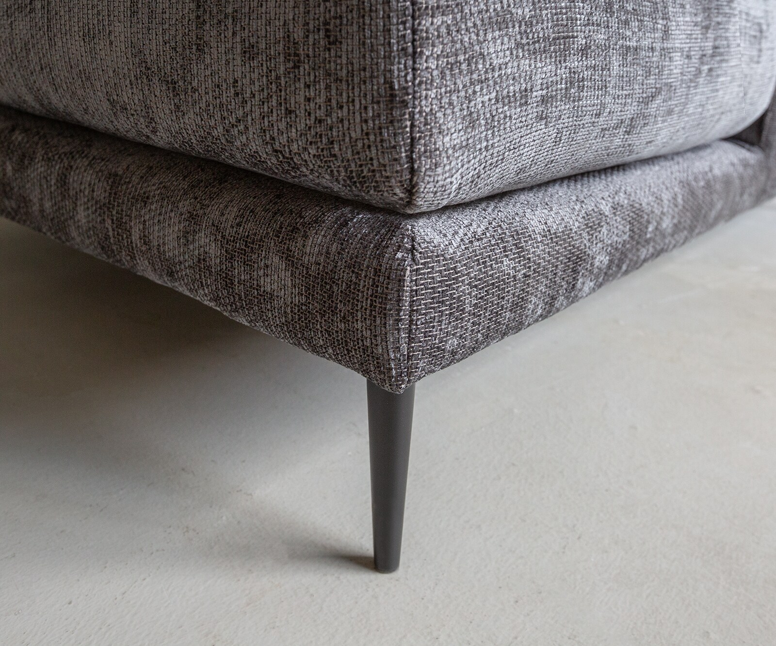 Canapé-d'angle Sottil 290 x 165cm chenille anthracite Recamière gauche 4