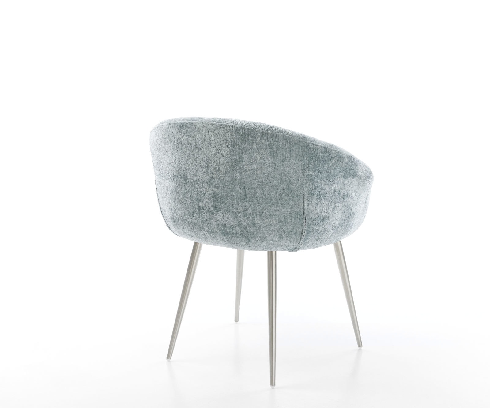 Esszimmerstuhl Vinka-Flex mit Armlehnen Chenille Pastellblau 4-Fuß konisch Edelstahl Taschenfederkern 4 Esszimmerstuhl Vinka-Flex mit Armlehnen Chenille Pastellblau 4-Fuß konisch Edelstahl Taschenfederkern 4
