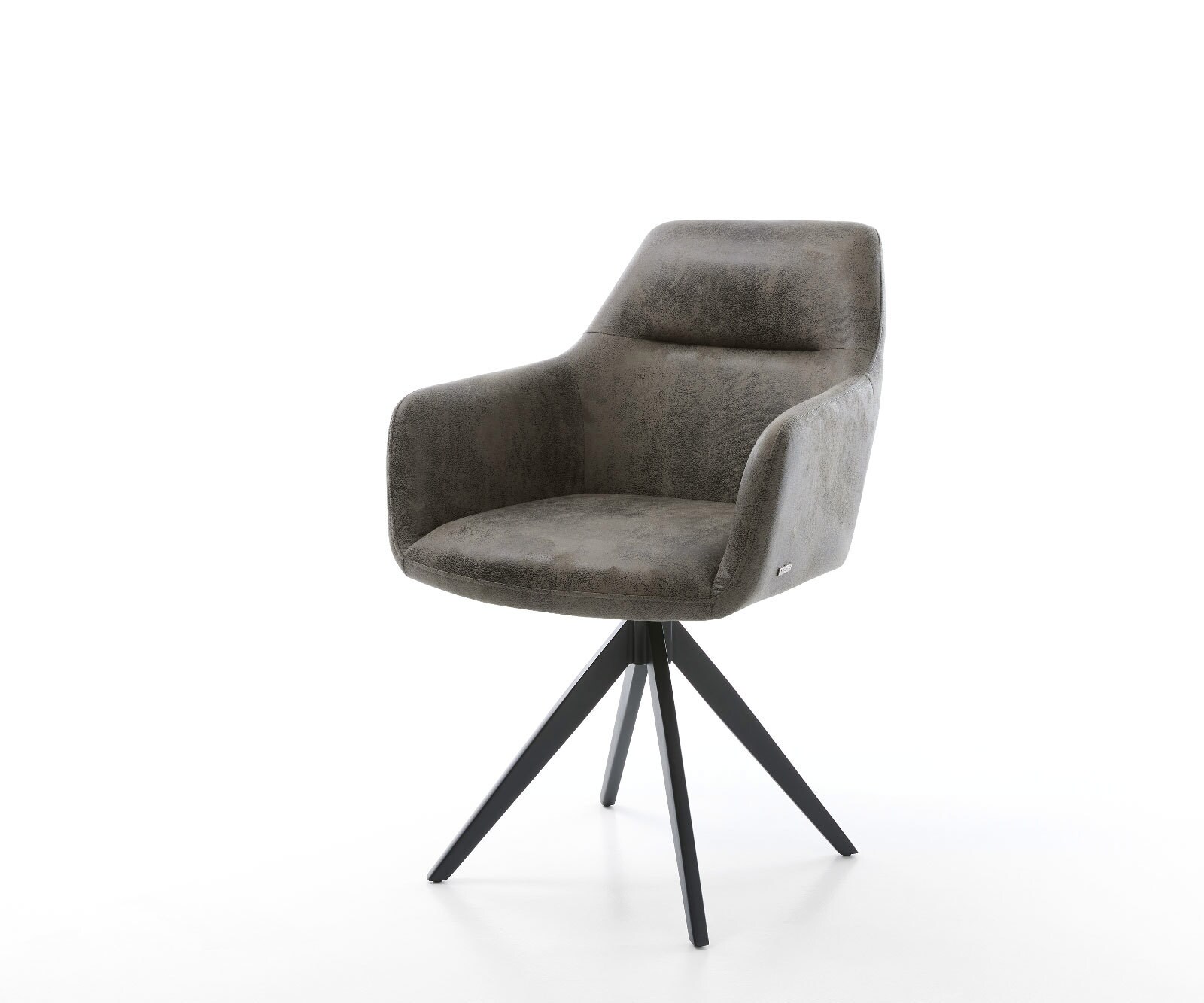 Esszimmerstuhl Pejo-Flex Mikrofaser Grau Antik Kreuzgestell kantig Schwarz Taschenfederkern Esszimmerstuhl Pejo-Flex Mikrofaser Grau Antik Kreuzgestell kantig Schwarz Taschenfederkern