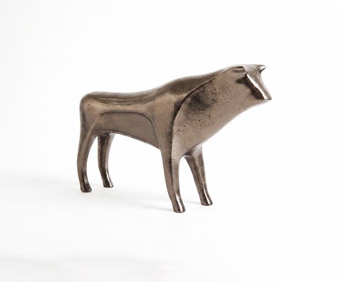 Figur Minos B8 x T36 x H23 cm Aluminium Mokka Bronze Gegossen