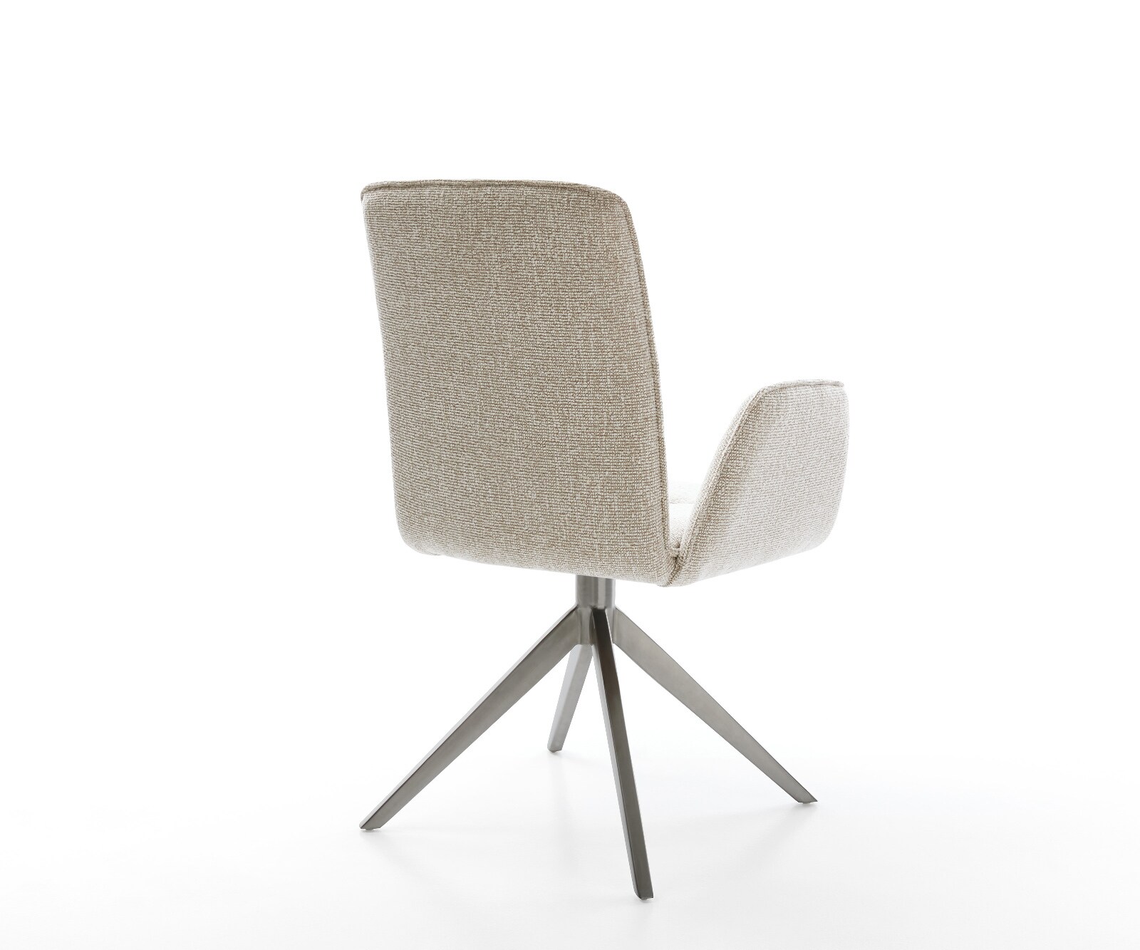 Drehstuhl Vinja-Flex Webstoff Soft Beige Kreuzgestell breit Graphit 360° drehbar Wippfunktion 5