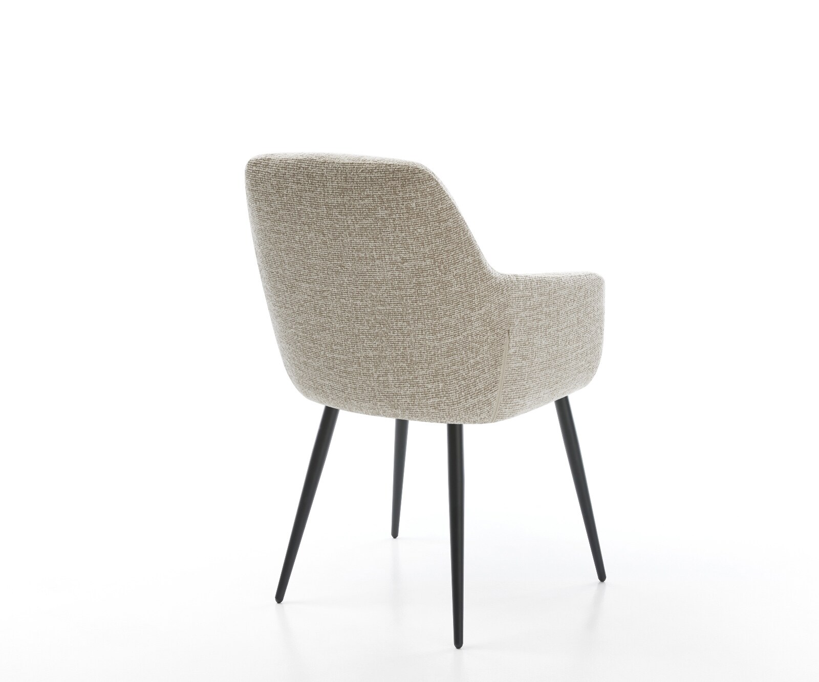 Esszimmerstuhl Pejo-Flex Webstoff Soft Beige 4-Fuß konisch Schwarz Taschenfederkern 5