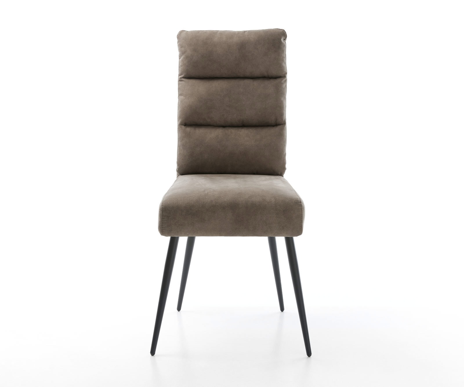 Esszimmerstuhl Pela-Flex Mikrofaser Taupe Vintage 4-Fuß konisch Schwarz Taschenfederkern 1 Esszimmerstuhl Pela-Flex Mikrofaser Taupe Vintage 4-Fuß konisch Schwarz Taschenfederkern 1