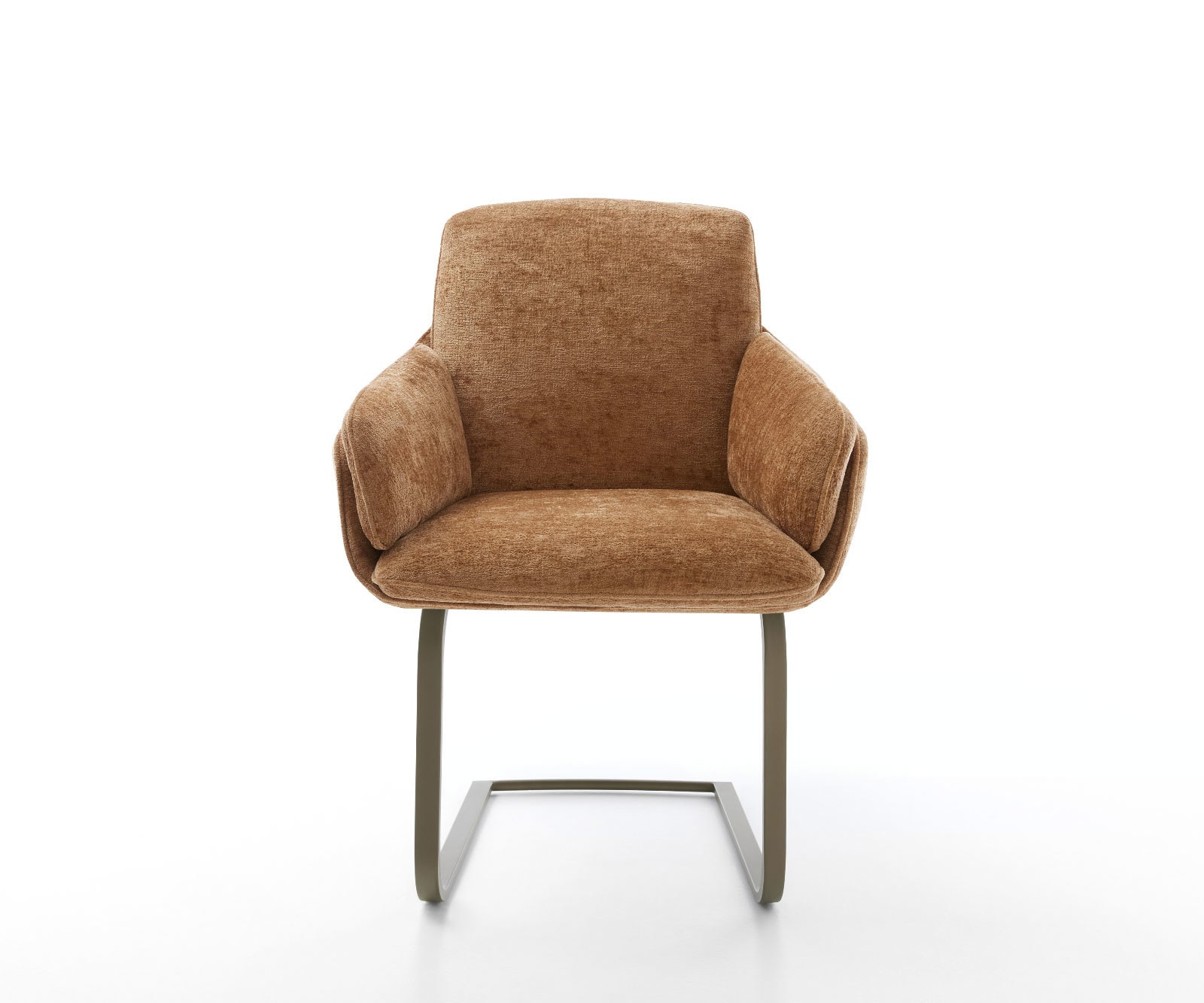 Freischwinger Luan-Flex mit Armlehnen Chenille Rost Freischwinger flach Effektfinish Titan 2 Freischwinger Luan-Flex mit Armlehnen Chenille Rost Freischwinger flach Effektfinish Titan 2