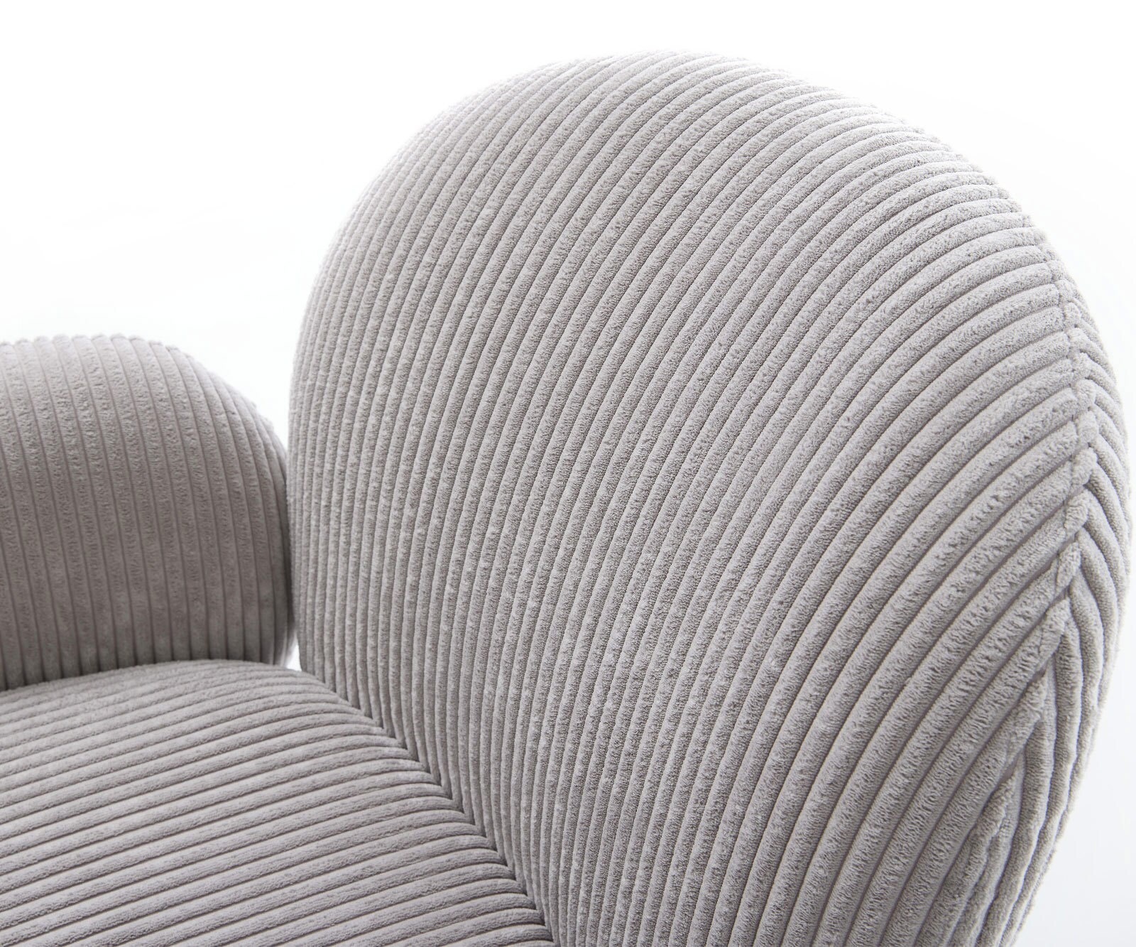 Freischwinger Nube-Flex mit Armlehnen Cord Silbergrau Freischwinger flach Edelstahl Taschenfederkern 4
