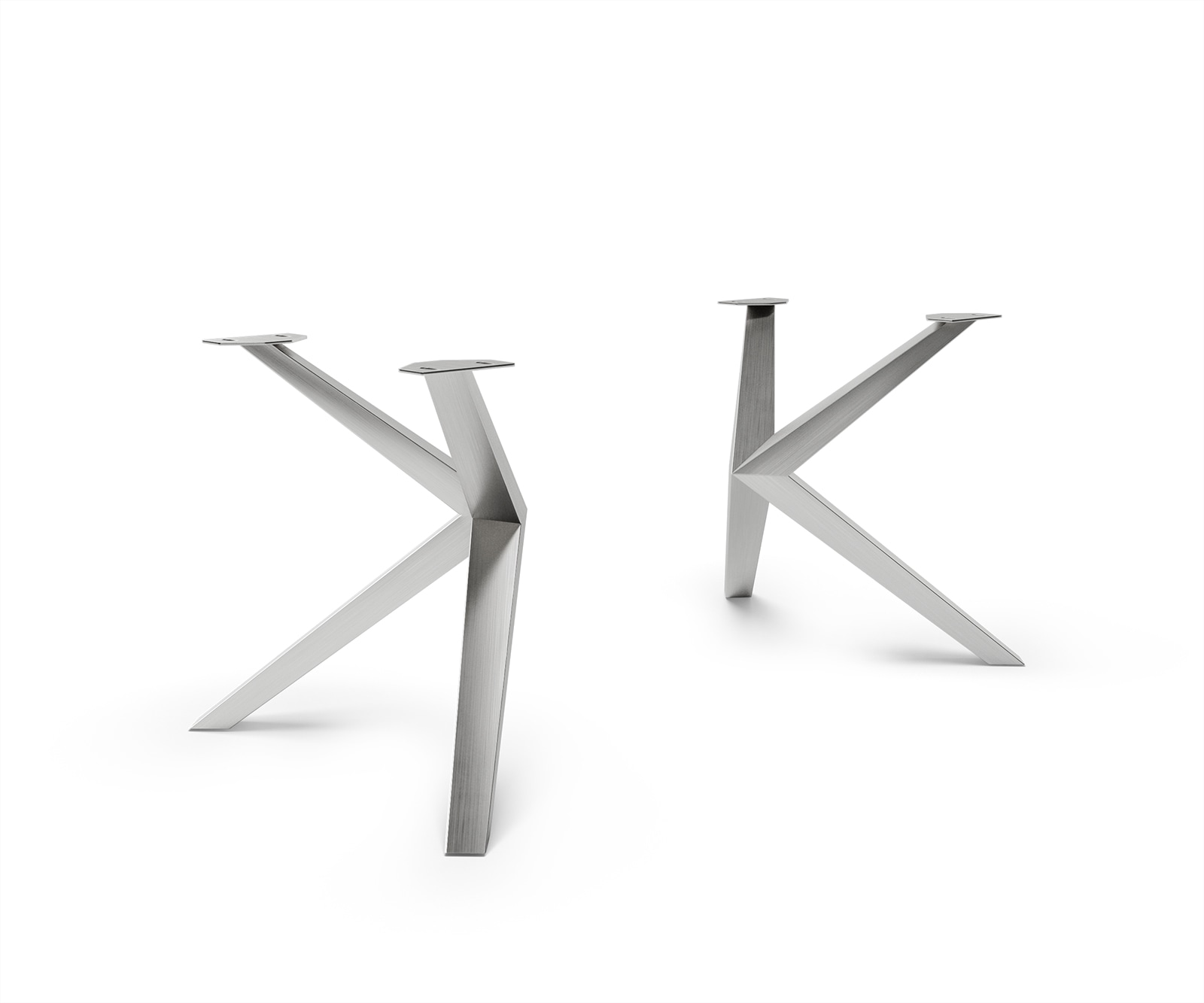 Tischgestell Zenthara kantig Edelstahl (2er-Set) Tischgestell Zenthara kantig Edelstahl (2er-Set)
