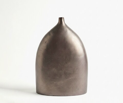Vase Ogiva l39 x P18 x H51 cm Aluminium Hämatit Moulé