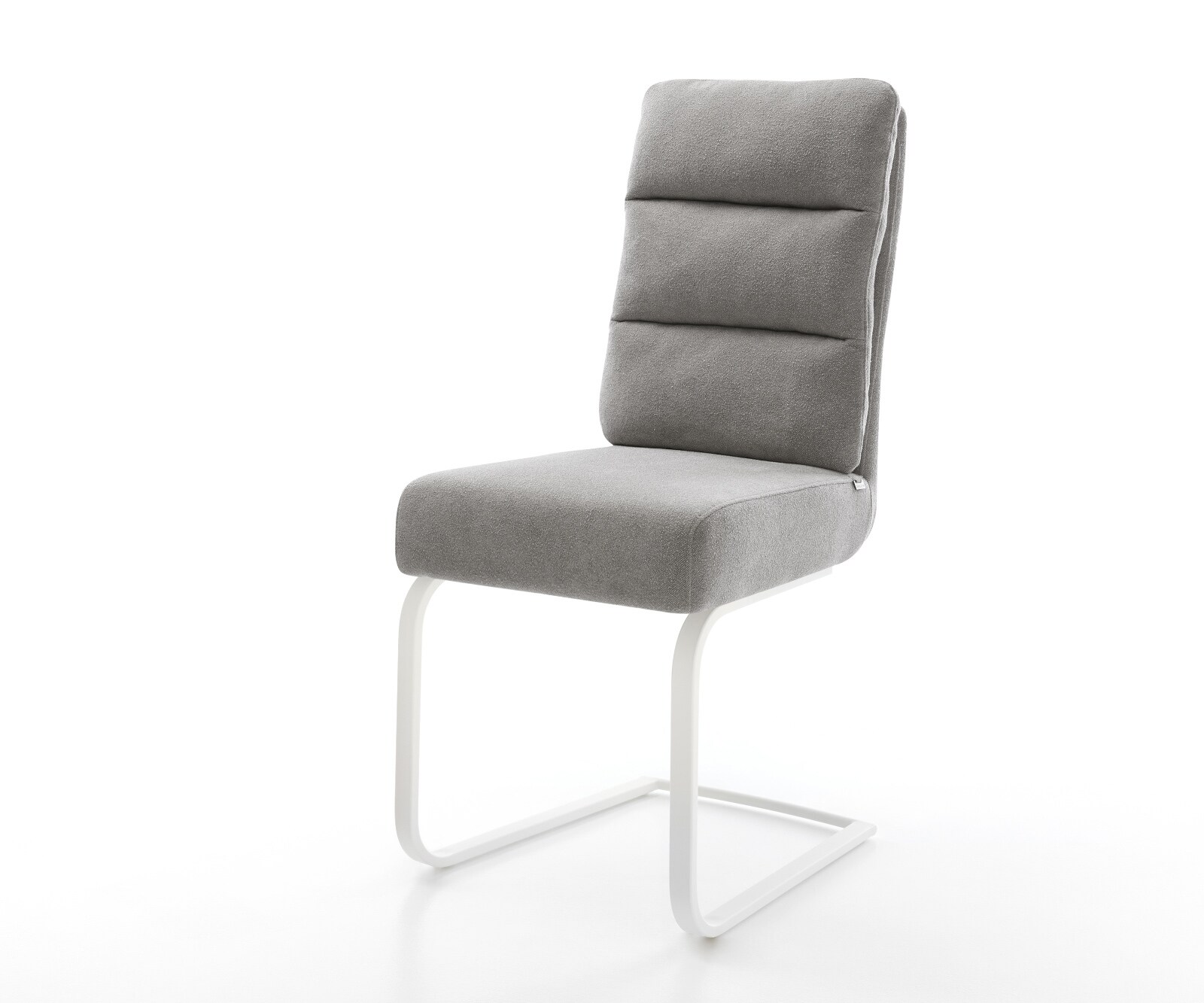 Freischwinger Pela-Flex Strukturstoff Soft Grau Freischwinger flach Weiß Taschenfederkern 1