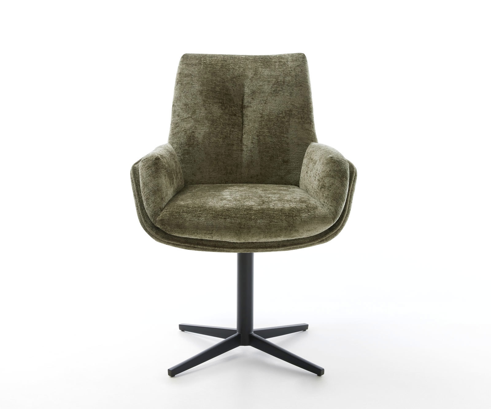 Drehstuhl Clea-Flex Chenille Olive Fußkreuz Schwarz 360° drehbar 1 Drehstuhl Clea-Flex Chenille Olive Fußkreuz Schwarz 360° drehbar 1