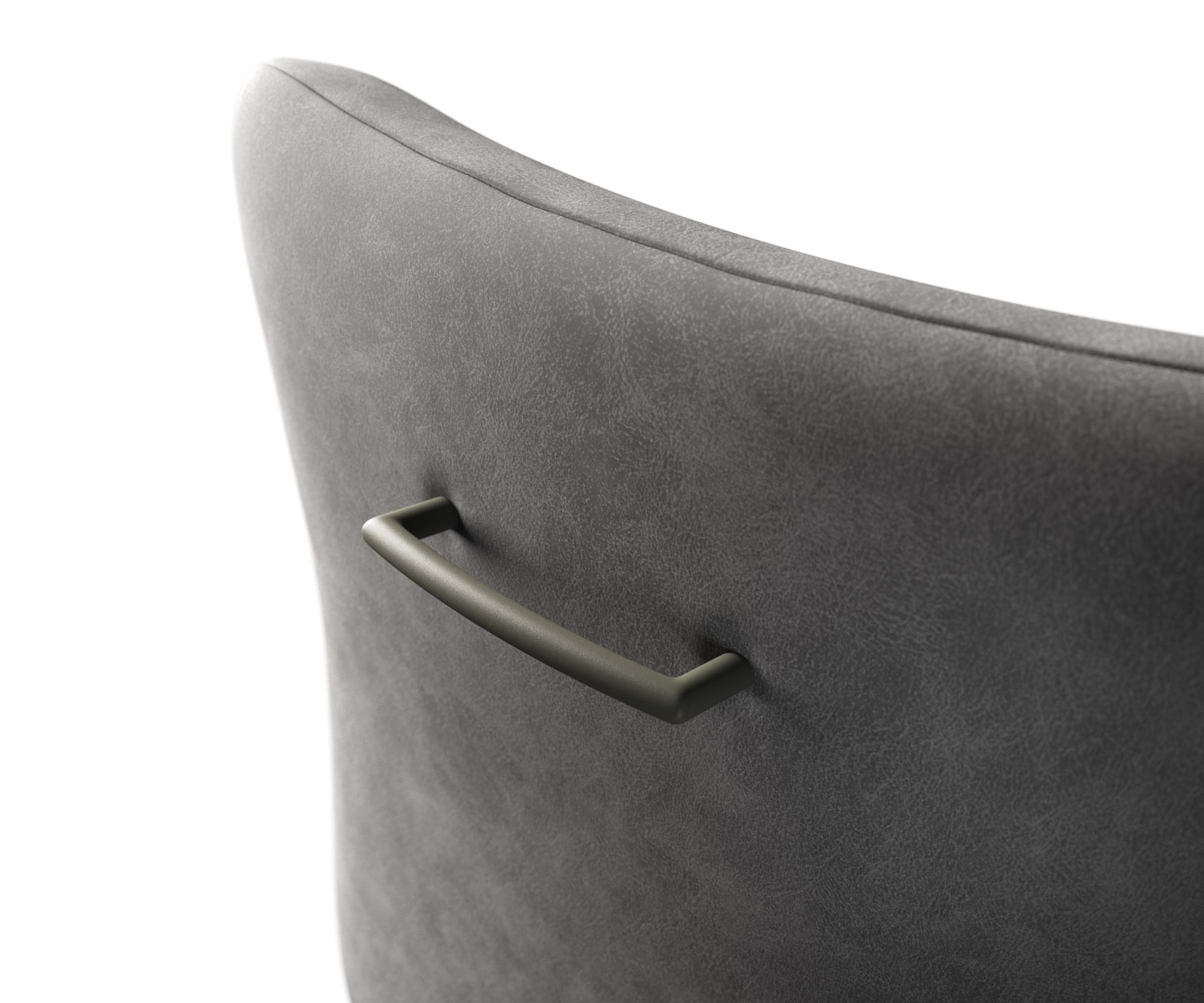Poignée-de-chaise de bar Flex-Rond Métal laqué effet titane