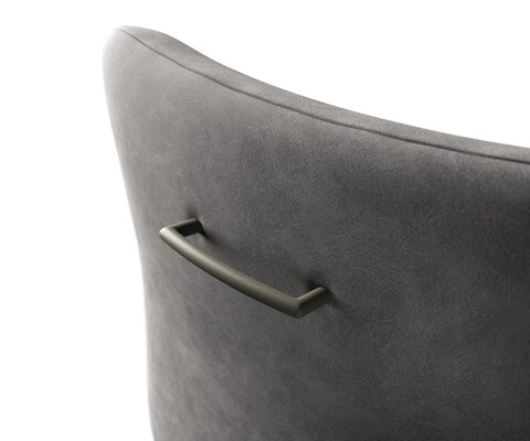 Barstuhlgriff Flex-Rund Metall Effektlackierung Titan