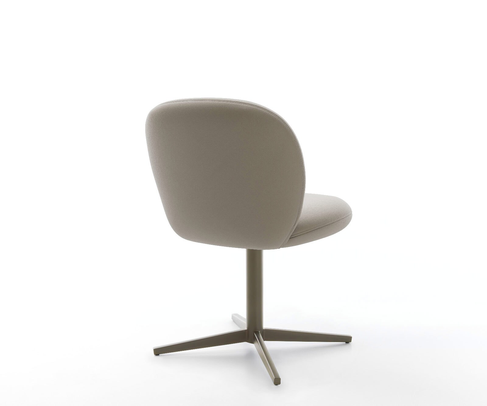 Drehstuhl Nube-Flex Echt-Leder Schlamm Fußkreuz Effektfinish Titan 360° drehbar Taschenfederkern 5