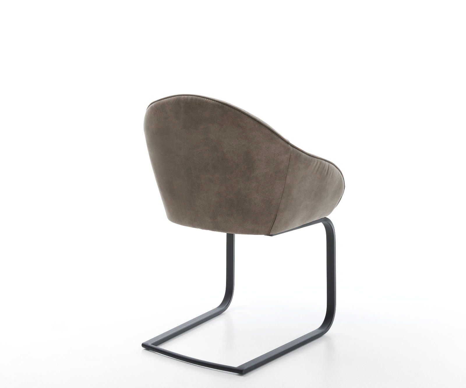 Cantilever Gaio-Flex microvelours taupe vintage pied cantilever plat noir 5