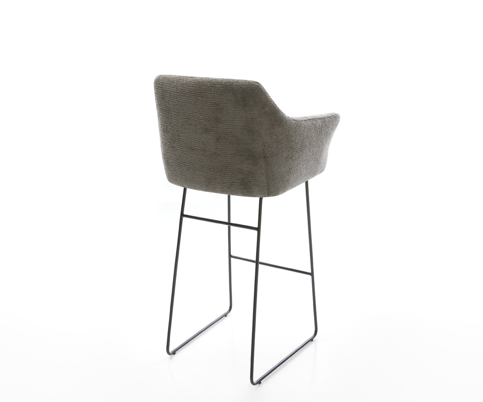 Barstuhl Yulo-Flex Bouclé Soft Schlamm Kufengestell Metall Schwarz 4