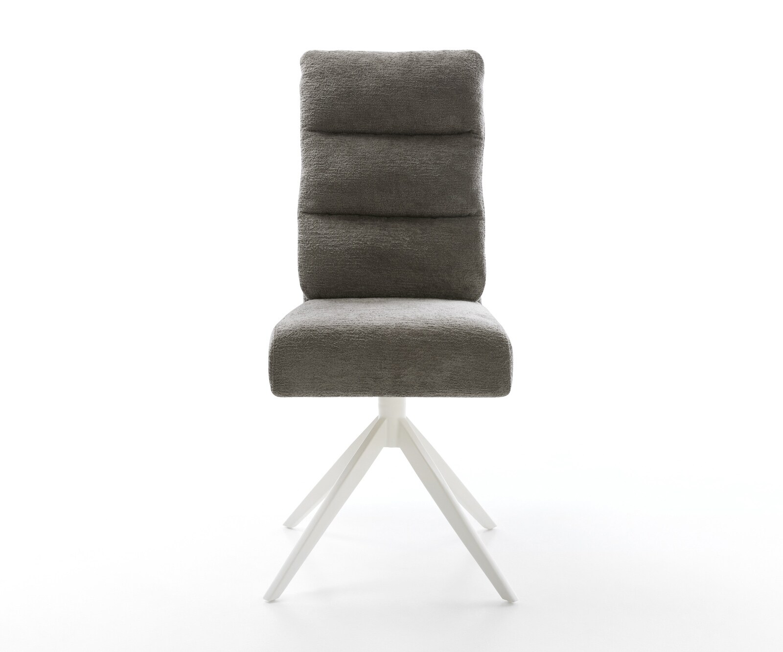 Drehstuhl Pela-Flex Bouclé Soft Schlamm Kreuzgestell breit Weiß 360° drehbar Wippfunktion Taschenfederkern 1
