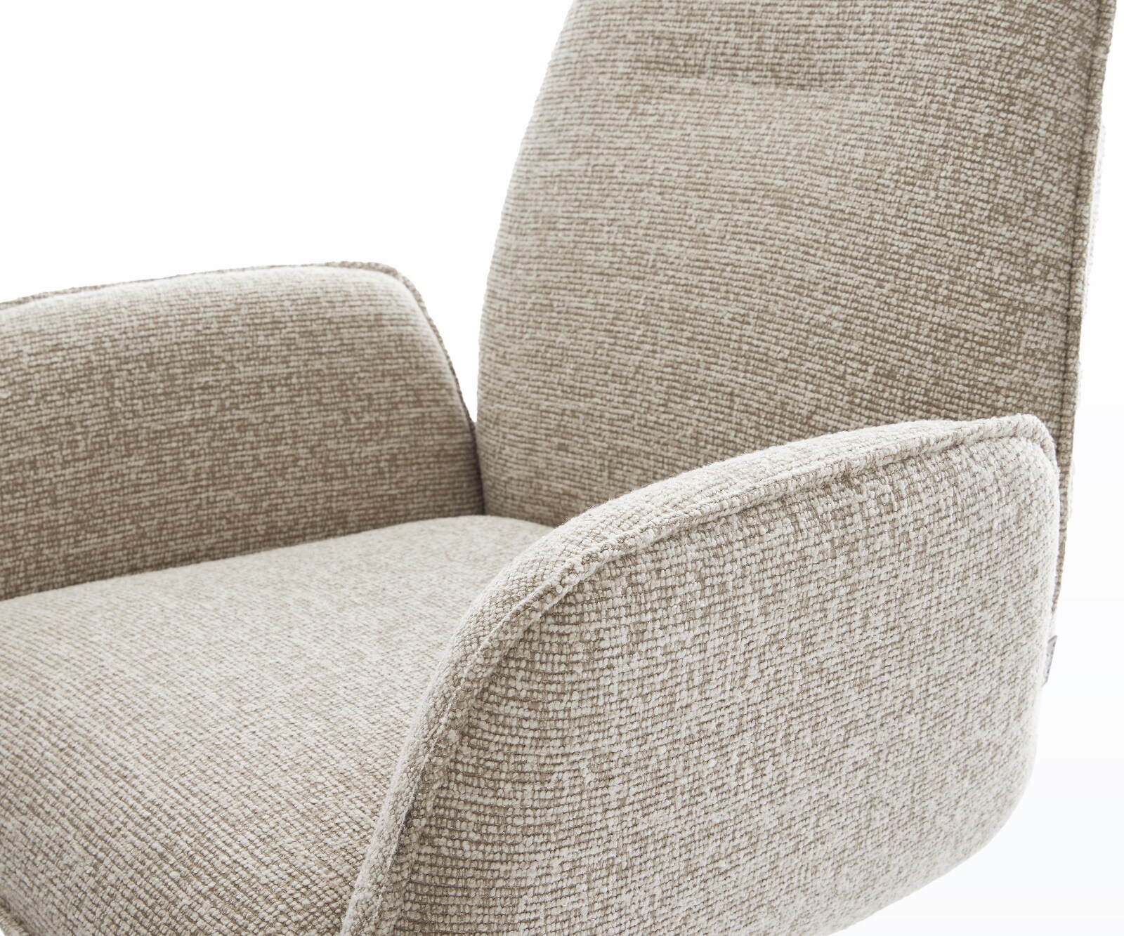 Cantilever Zoa-Flex tissu tissé doux beige pied cantilever plat aspect titane resorts ensachés 3