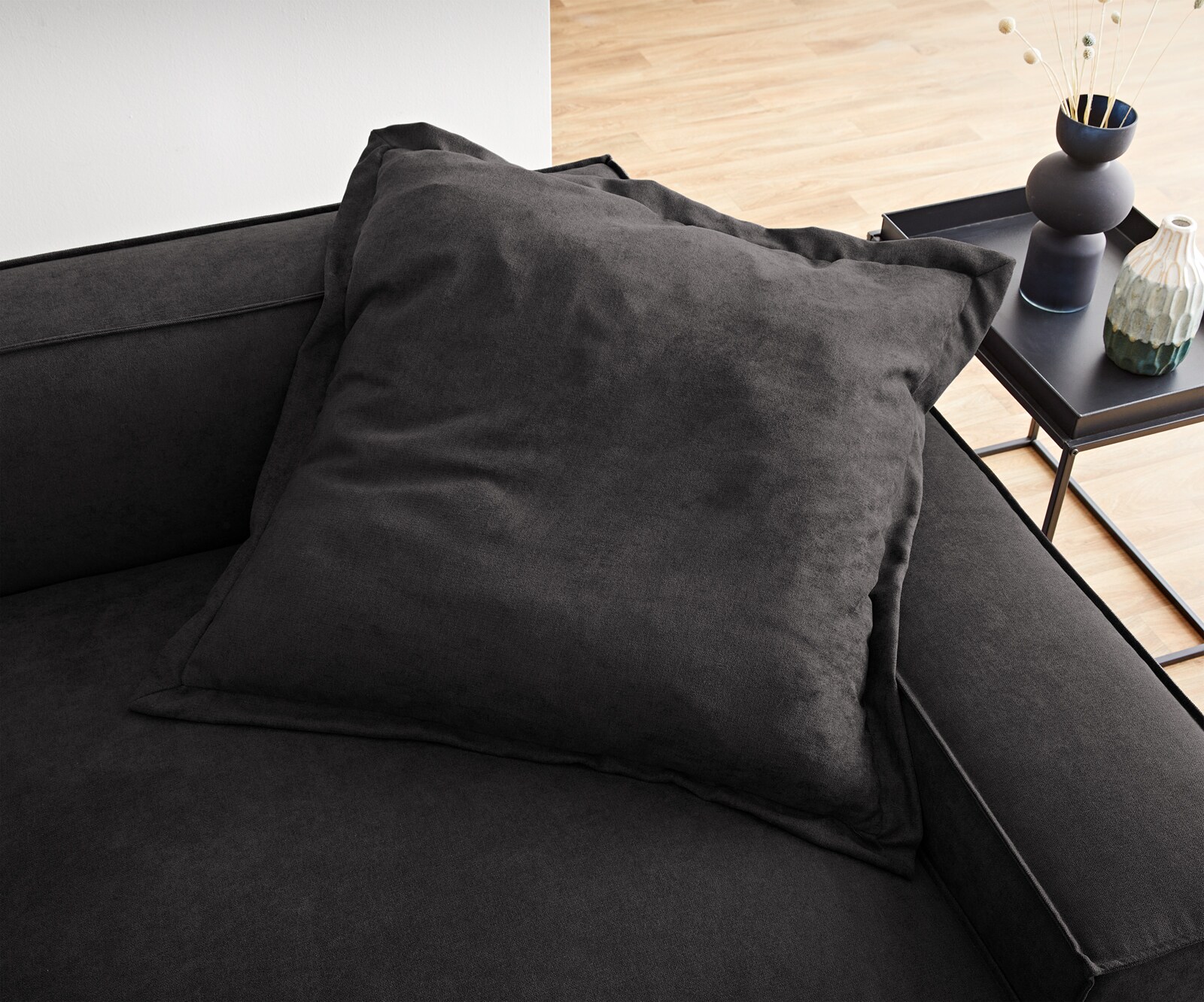 Wurfkissen Sirpio 70x70 Mikrofaser Schwarz 3