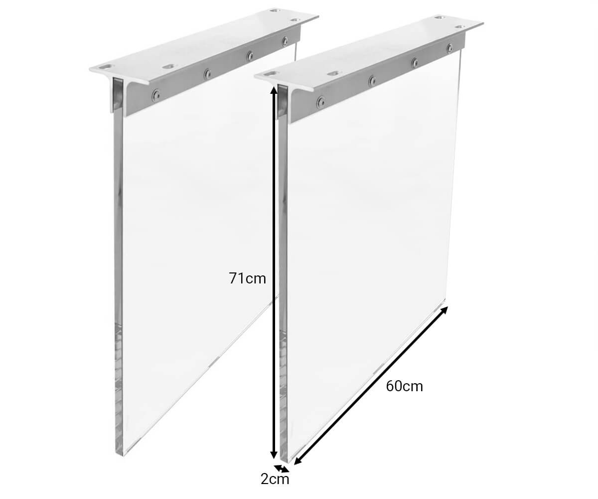 Tischgestell Glas (2er-Set) 2