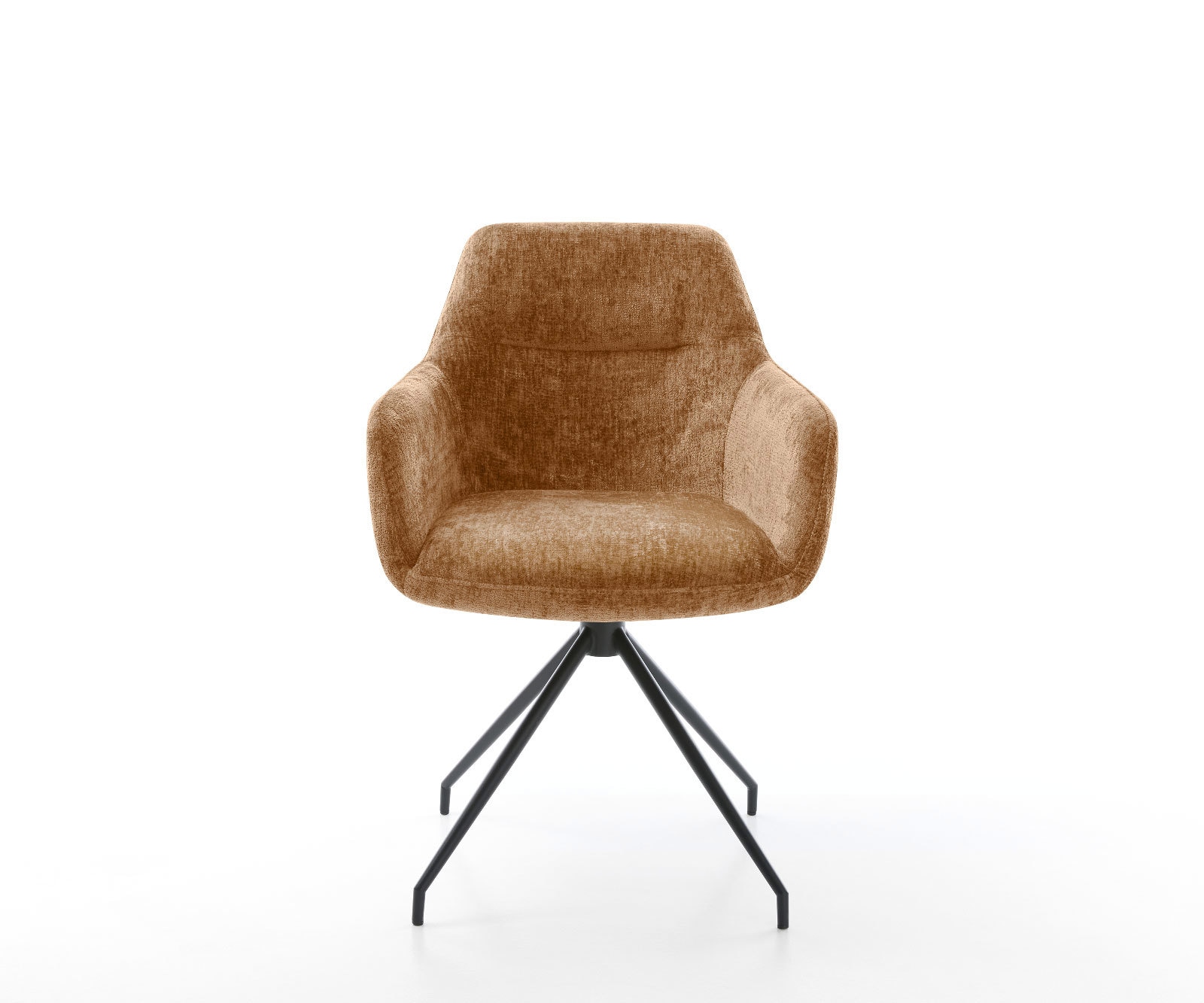 Chaise-pivotante Pejo-Flex chenille rouille pied croisé conique noir pivotement sur 180° ressorts ensachés 1 Chaise-pivotante Pejo-Flex chenille rouille pied croisé conique noir pivotement sur 180° ressorts ensachés 1