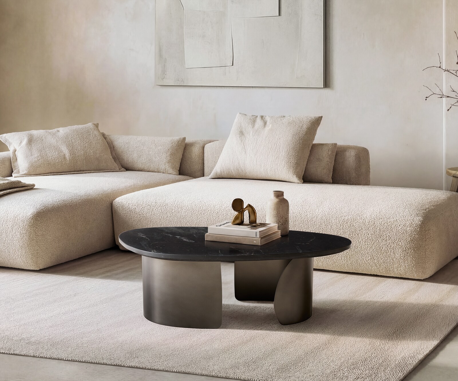 Table basse Marvello 100x50 cm marbre 2