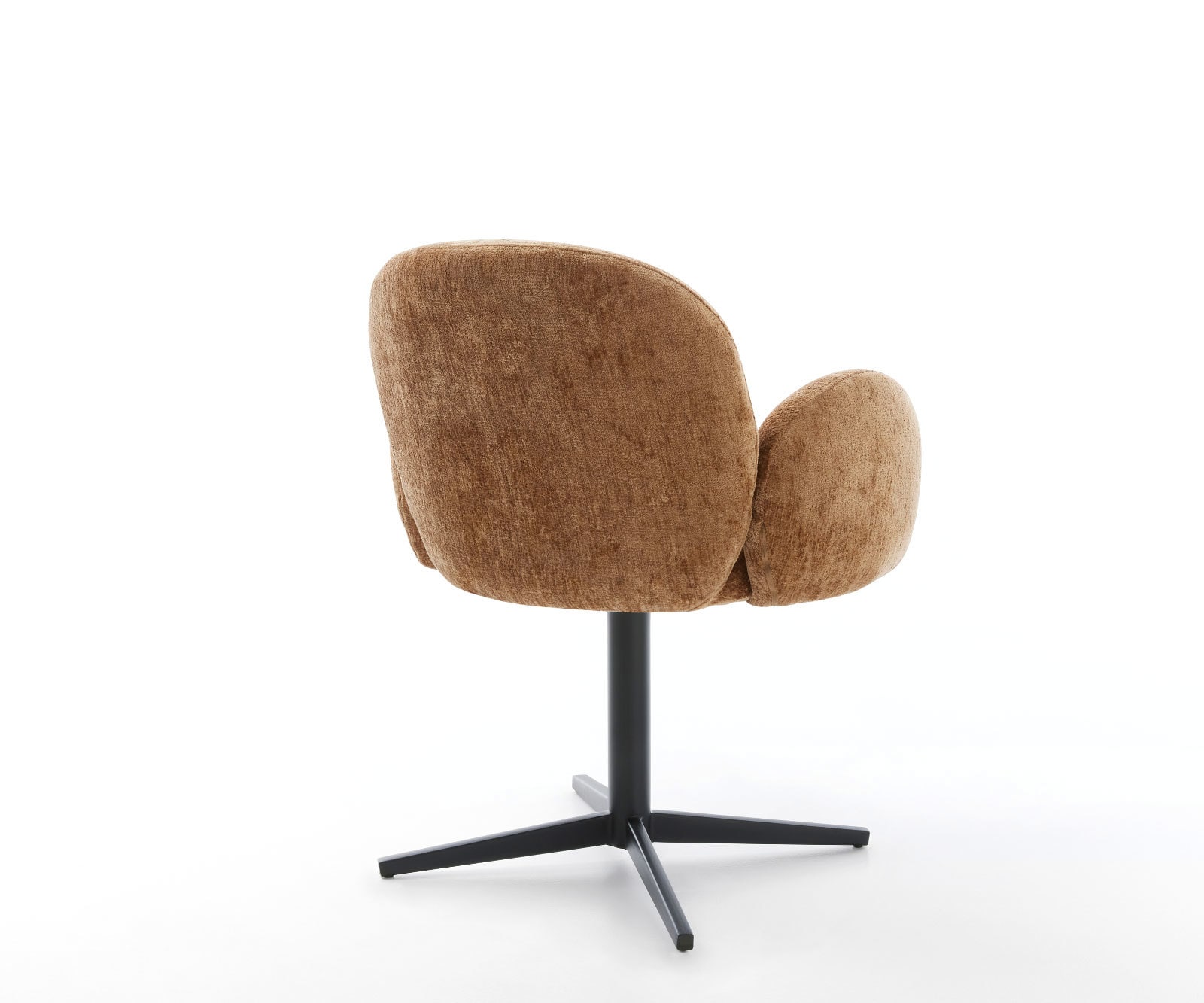 Drehstuhl Nube-Flex mit Armlehnen Chenille Rost Fußkreuz Schwarz 360° drehbar Taschenfederkern 5