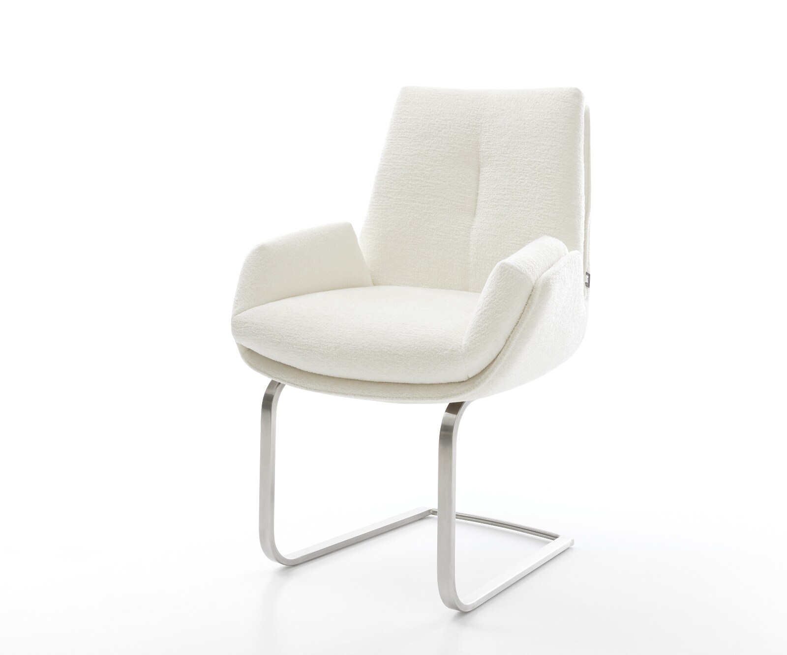 Freischwinger Clea-Flex Bouclé Soft Beige Freischwinger flach Edelstahl 1