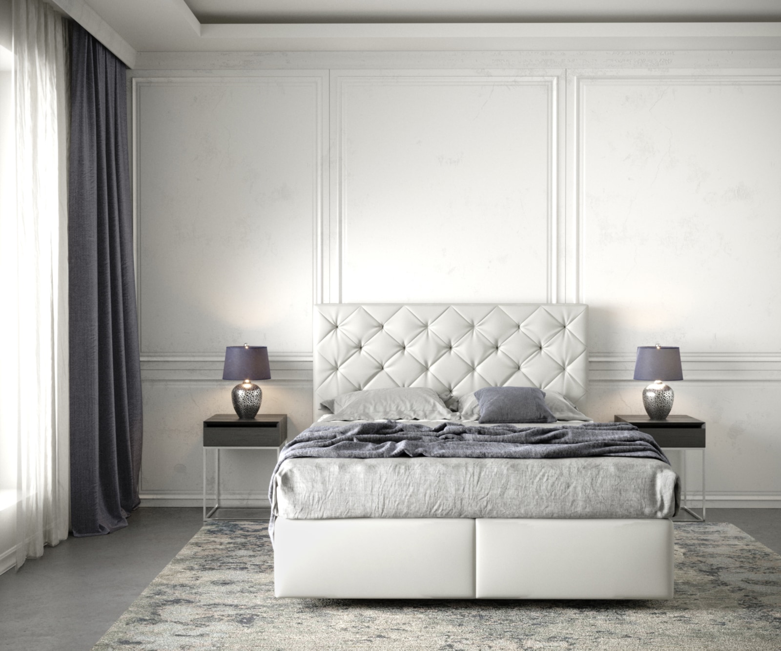 Boxspringbett Dream-Great 140x200 cm Kunstleder Weiß mit Matratze und Topper 1 Boxspringbett Dream-Great 140x200 cm Kunstleder Weiß mit Matratze und Topper 1