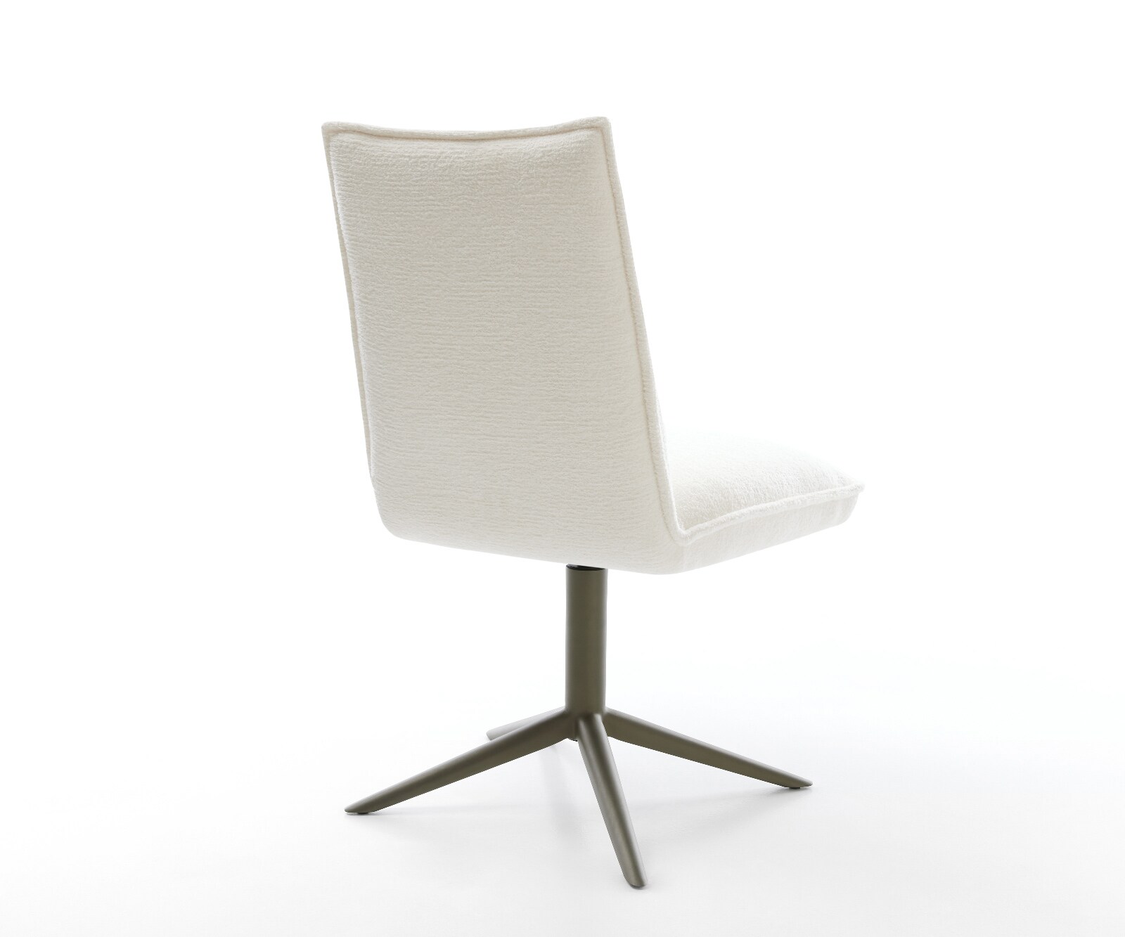 Drehstuhl Lelio-Flex Bouclé Soft Beige Fußkreuz Effektfinish Titan 360° drehbar Wippfunktion Taschenfederkern 5