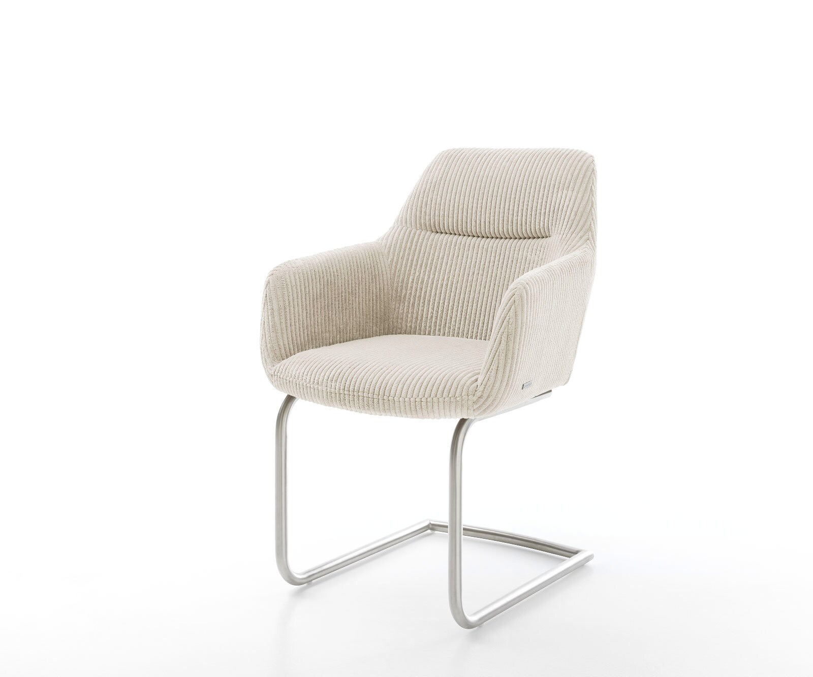 Freischwinger Pejo-Flex Cord Beige Freischwinger rund Edelstahl Taschenfederkern