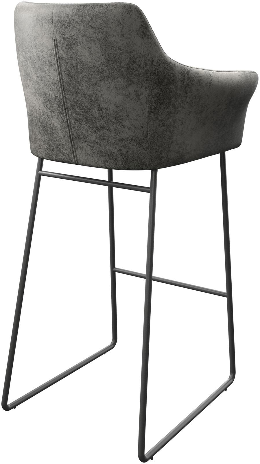 Barstuhl Yulo-Flex Vintage Grau Kufengestell Metall 4 Barstuhl Yulo-Flex Vintage Grau Kufengestell Metall 4