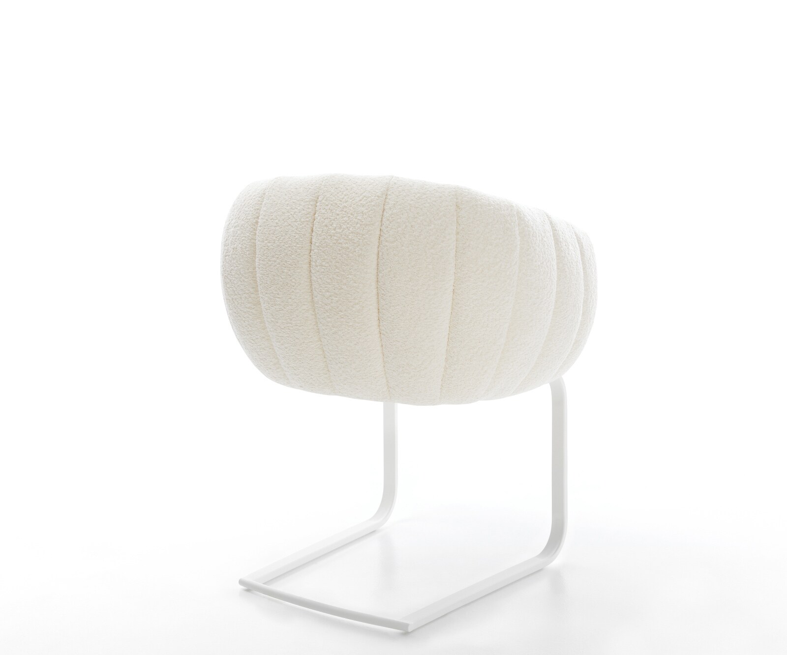 Cantilever Jada-Flex bouclé blanc pied cantilever plat blanc ressorts ensachés 5