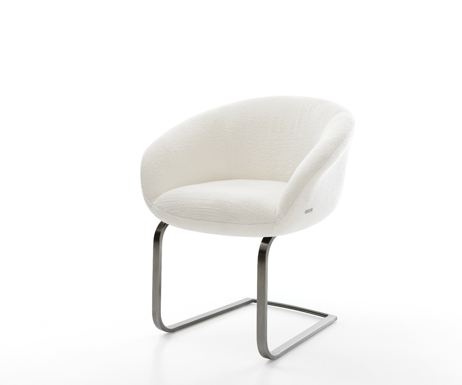 Cantilever Vinka-Flex avec accoudoirs bouclé doux beige pied cantilever plat grafiete resorts ensachés 1