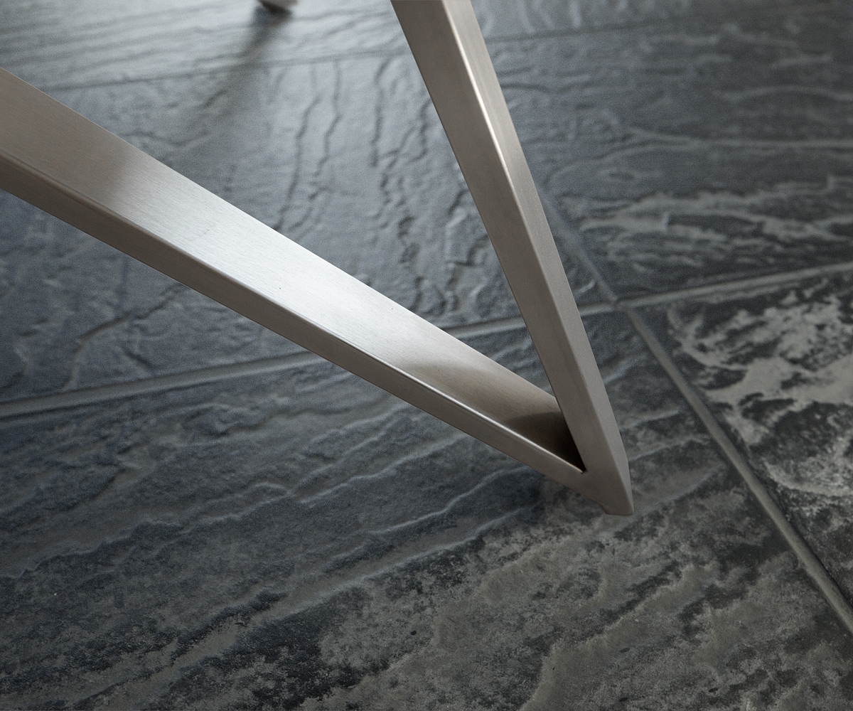 Esstisch Carlow 130/200x95 cm Keramik Braun Edelstahl ausziehbar 7